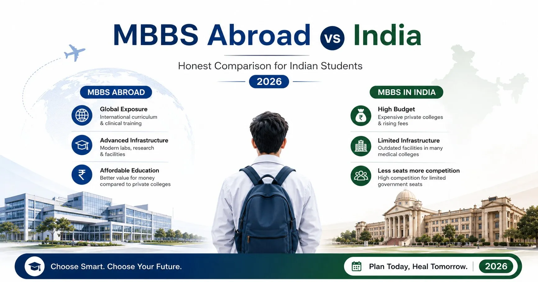 MBBS Abroad vs India – Honest Comparison for Indian Students (2026) T Image